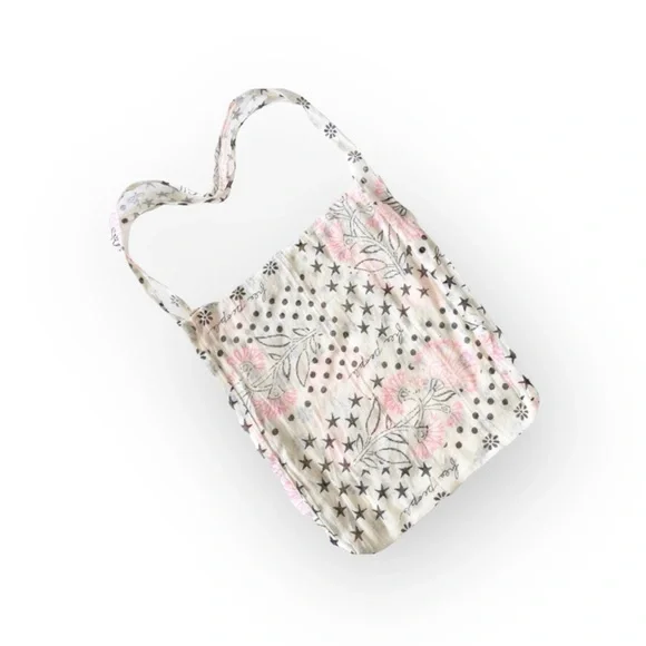 FREE w/$50 Order 𖦹 new Free People ☮︎︎ Print Tote ☮︎︎ Neon Pink on Canvas ☮︎︎ - Picture 3 of 13